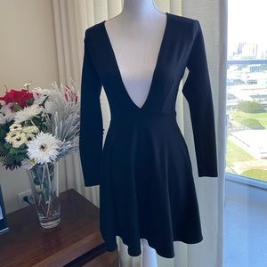 American Apparel deep V skater dress